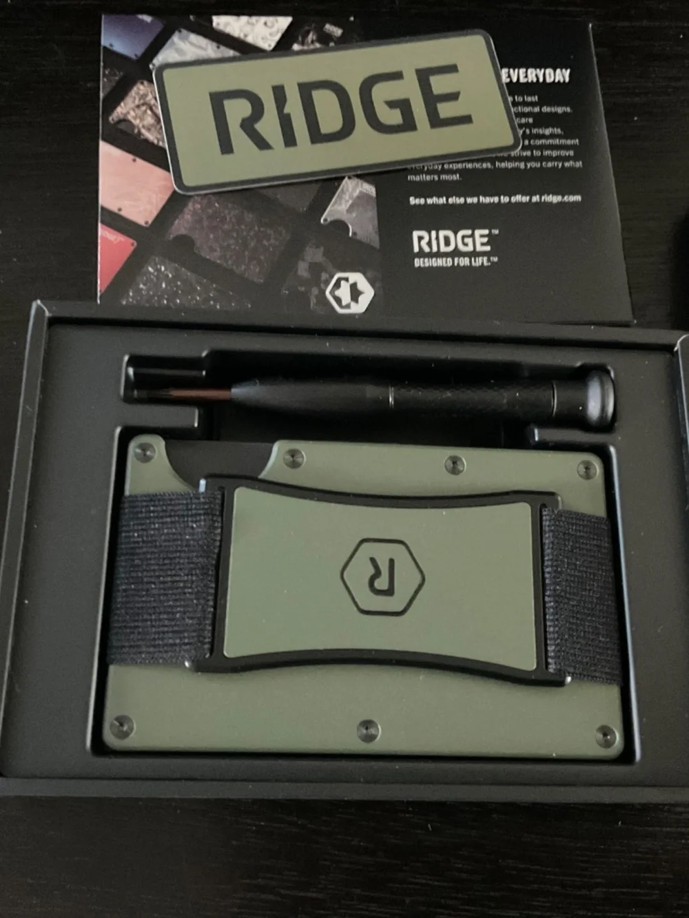 The Ridge slim rfid blocking wallet matte oliver